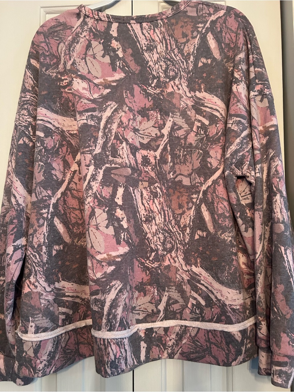 HER Pink & Gray Camouflage-Print Crewneck Sweatshirt - Picture 2 of 3